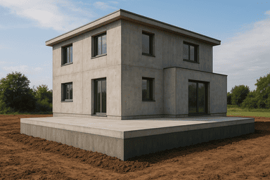 Плита для дома из газобетона 8×12 м